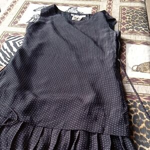 BLACK AND WHITE POLKA DOT MAX STUDIO DRESS